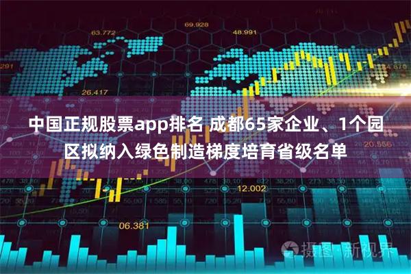 中国正规股票app排名 成都65家企业、1个园区拟纳入绿色制造梯度培育省级名单